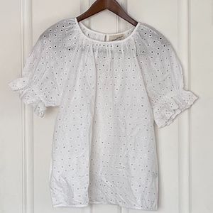 Universal Threads White Eyelet Blouse M